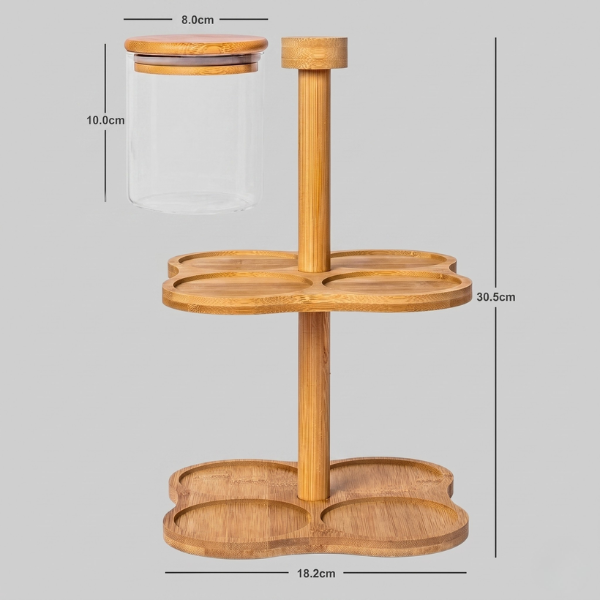 Bamboo Spice Rack Top View