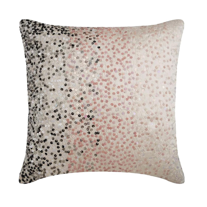 Princess Sparkle - Powder Pink Art Silk Decorative Euro Sham