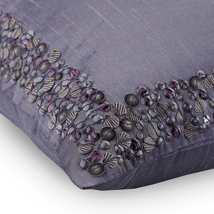 Purple Shells - Purple Art Silk Throw Pillow Cover