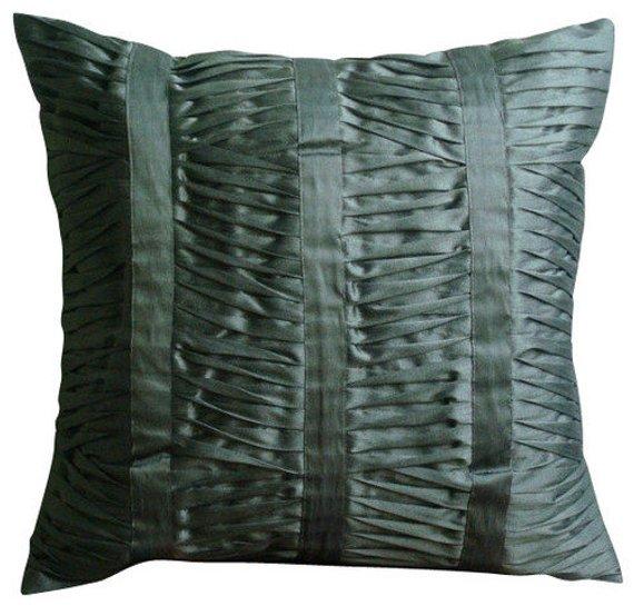 Purpley Beauty - Purple Art Silk Throw Pillow Cover