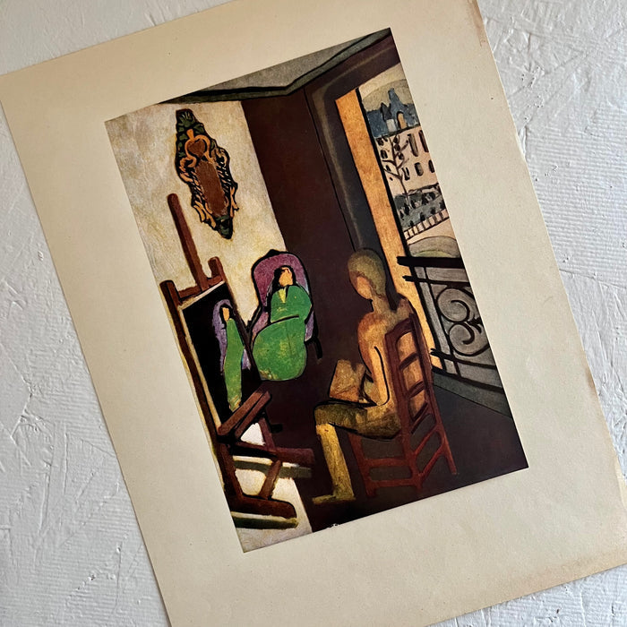 Rare Vintage 1946 Matisse "Le Peintre et son Modêle" French Lithograph Art