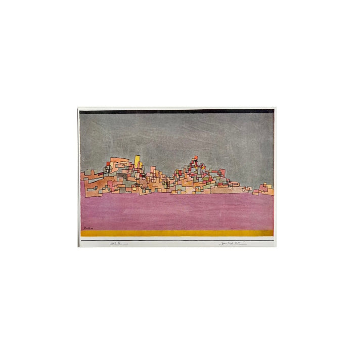 Rare Vintage 1955 Klee "City on Two Hills" Offset Lithograph