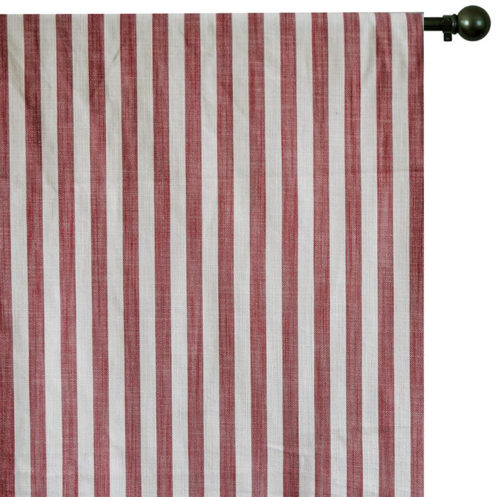 Red Gingham Stripes Cotton Fabric