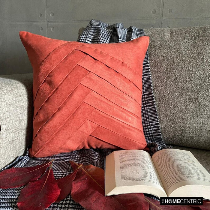 Rust No Limits No Lines - Rust Suede Throw Pillow Cover
