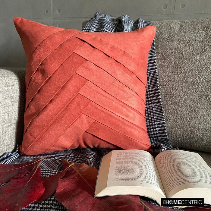 Rust No Limits No Lines - Rust Suede Throw Pillow Cover