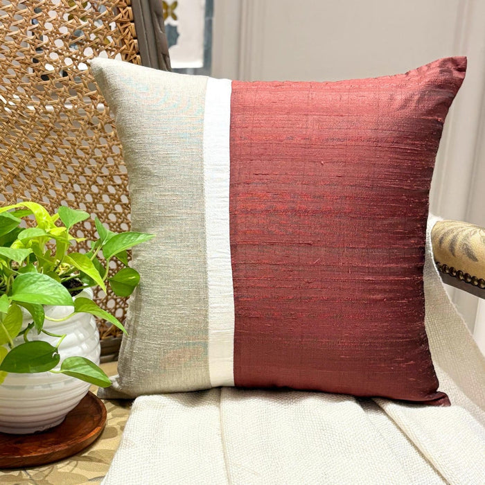 Rust Silkastic  Throw Pillow Cover