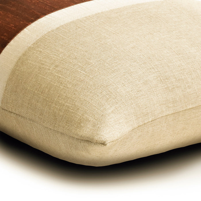 Rust Silkastic  - Rust Silk & Linen Throw Pillow Cover