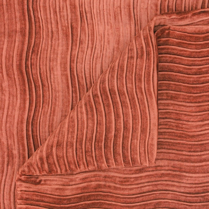 Rust Velvet With Pleats Fabric By The Yard