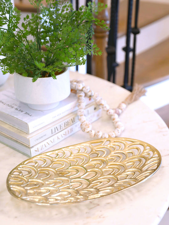 Scalloped Gold Tray