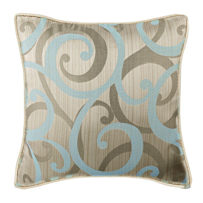 Scrolling All The Way Purple - Purple Silk Throw Pillow Cover
