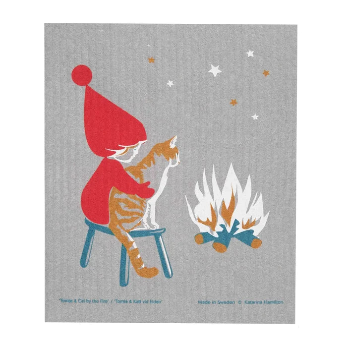 SDC Tomte Cat by Fire