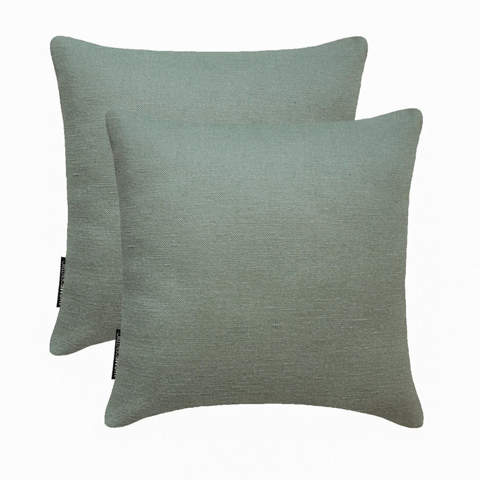 Set of 2 Sea Salt Linen Throw / Lumbar Pillow Cover - Sea Salt Linen