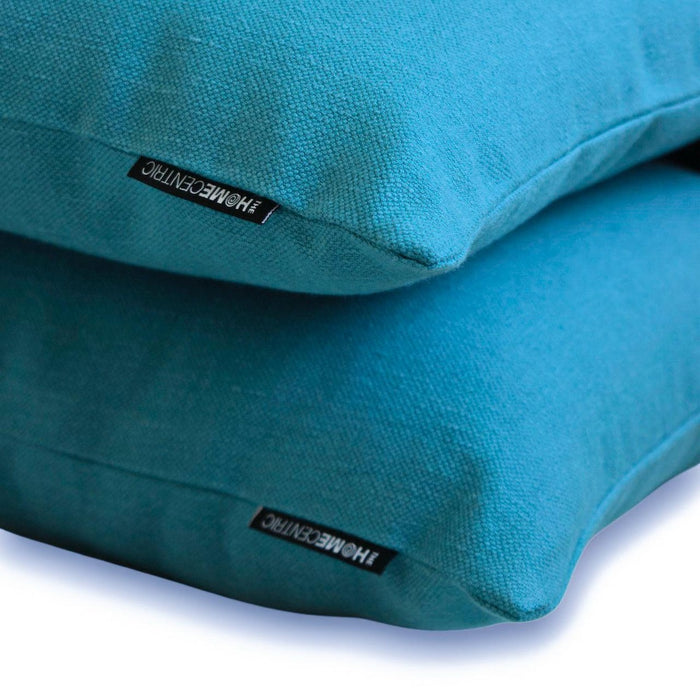 Set of 2 Turquoise Blue Linen Throw / Lumbar Pillow Cover - Turquoise Linen