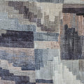 Shades of Gray N Brown Abstract Velvet Print Curtain Panels