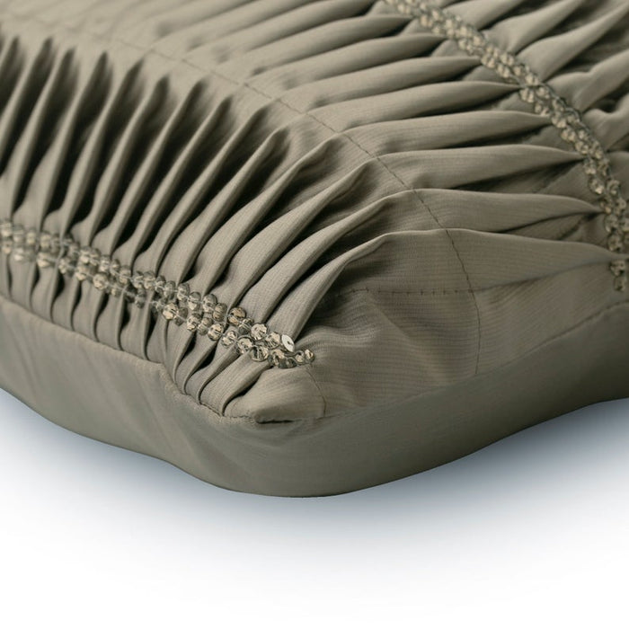Silver Ceremony - Silver Satin Decorative Euro Sham