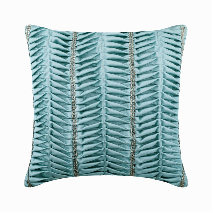Silver Ceremony - Silver Satin Throw Pillow Cover