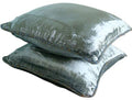 Silver Shimmer - Silver Velvet Decorative Euro Sham