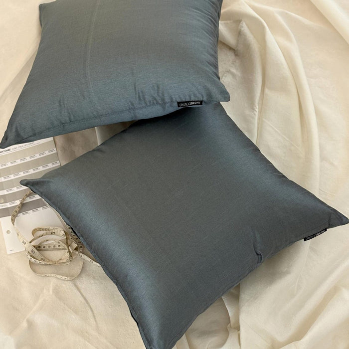 Smoky Green Luxury Pack of 2 - Smoky Green Art Silk Throw Pillow Cover