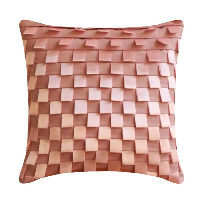 Soft Pink Dreams - Pink Faux Suede Throw Pillow Cover