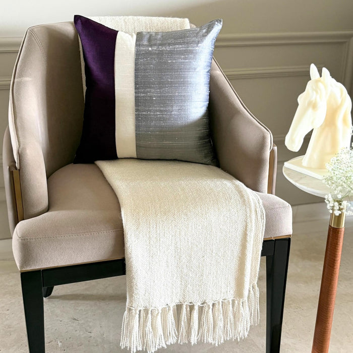 Splendour Purple Throw Pillow Cover