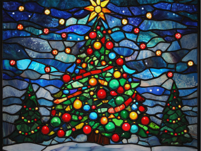 Stained Glass Christmas Tree of Lights