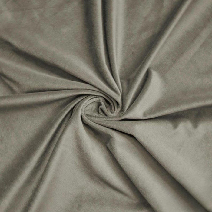 Taupe High Quality Plush Velvet Fabric by the Yard
