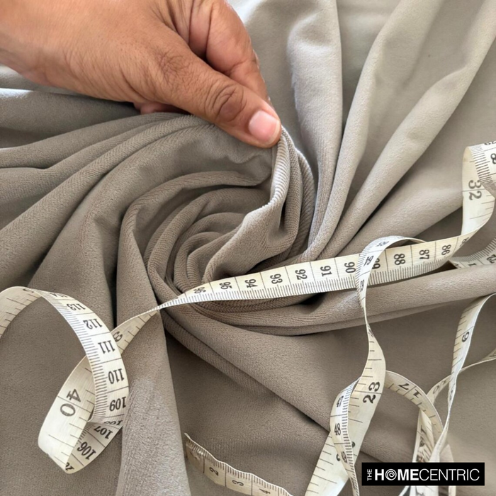 Taupe High Quality Plush Velvet Fabric by the Yard