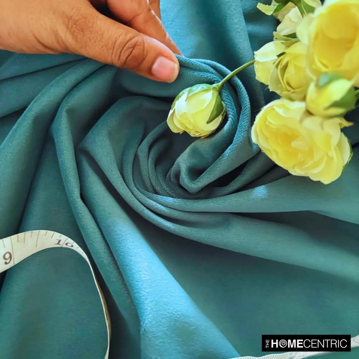 Teal Green High Quality Plush Velvet Fabric by the Yard