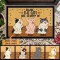 The Cats Are Shady AF - Personalized Cat Doormat