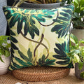 Tropical Girl - Green Cotton Decorative Euro Sham