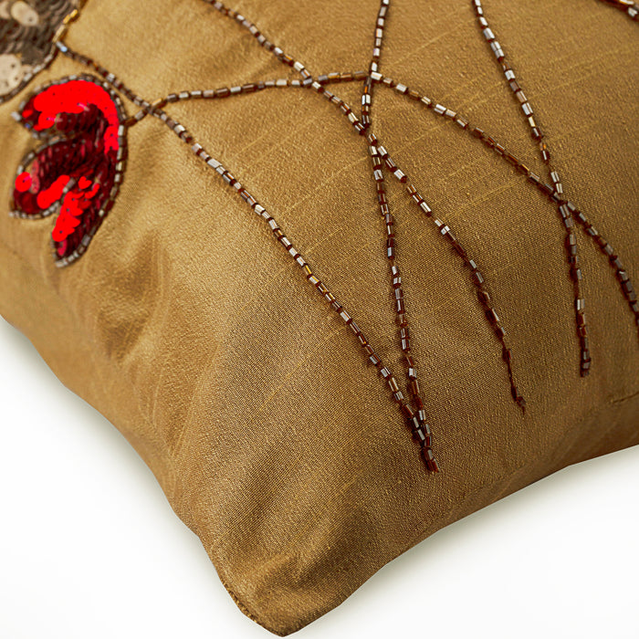 Tulip Sparkle Silk Throw Pillow Cover