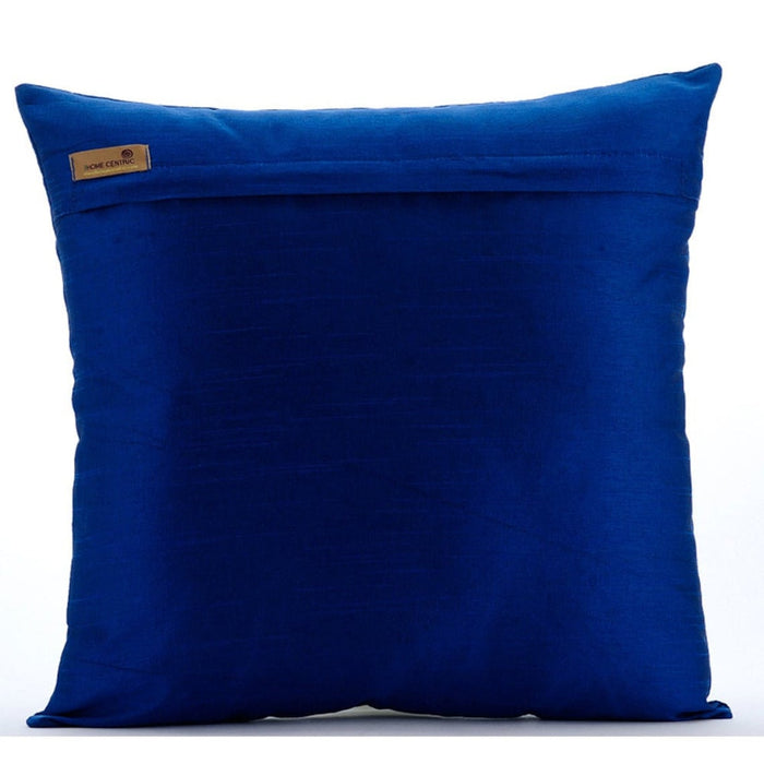 Tulipomania - Royal Blue Art Silk Decorative Euro Sham