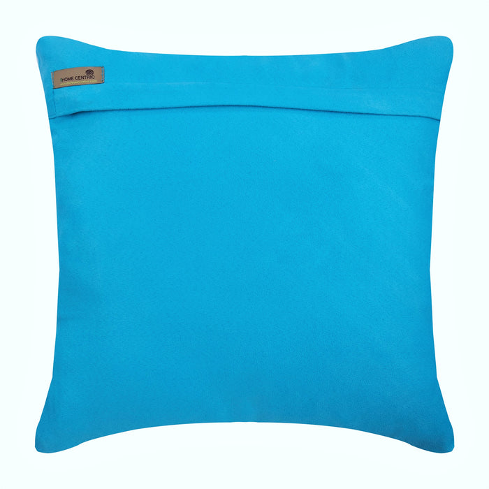 Turquoise Blue No Limits No Lines - Turquoise Blue Suede Throw Pillow Cover