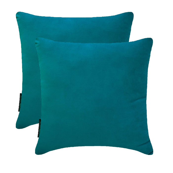 Turquoise Blue Plain Velvet Throw Pillow Cover - Turquoise Velvet