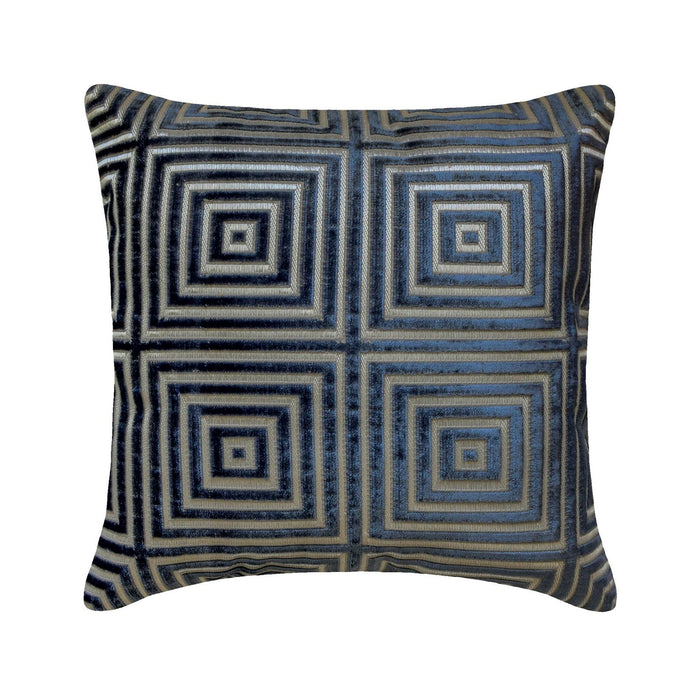 Twilight Illusion - Blue Velvet  Throw Pillow Cover