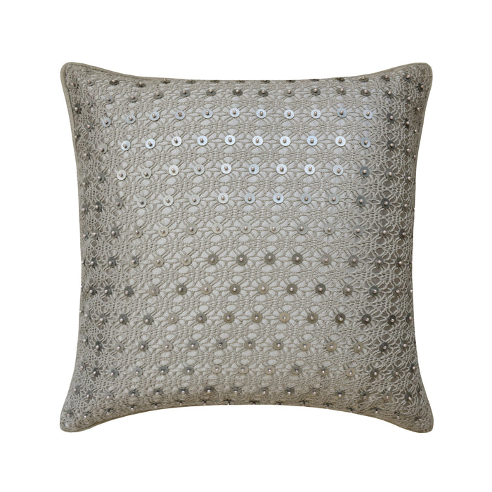 Vanilla Face - Silver Silk Decorative Euro Shams