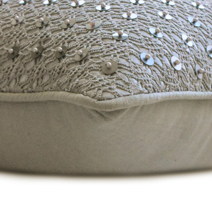 Vanilla Face - Silver Silk Decorative Euro Shams