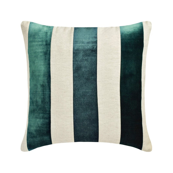 Velvet Band Teal Throw Pillow Cover