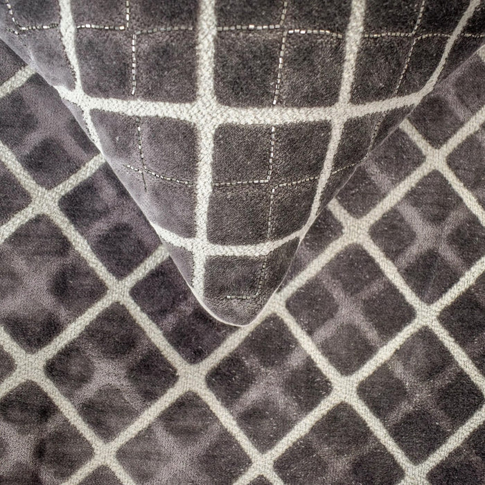 Velvet Crossroads - Velvet Gray Decorative Bed Runner and Pillow Cover
