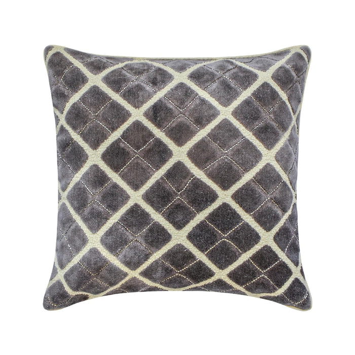 Velvet Crossroads - Velvet Gray Decorative Bed Runner and Pillow Cover