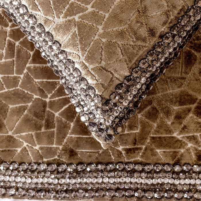 Velvet Fusion - Velvet Brown Decorative Bed Runner and Pillow Cover
