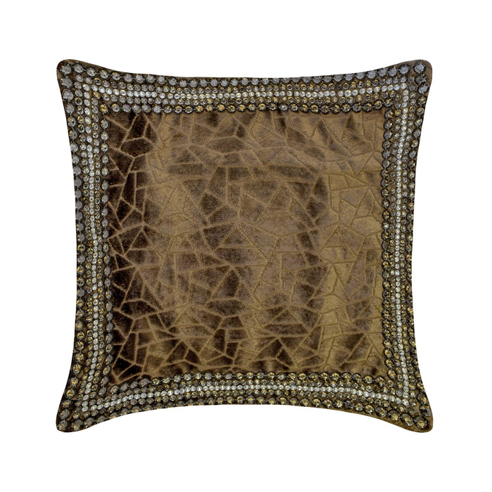 Velvet Fusion - Velvet Brown Decorative Bed Runner and Pillow Cover