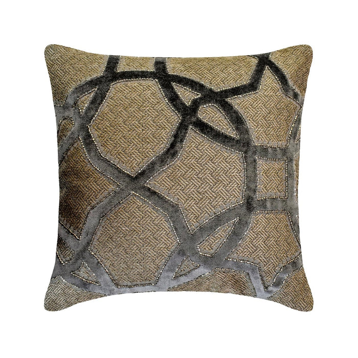 Velvet Interweave - Velvet Gray Decorative Bed Runner and Pillow Cover