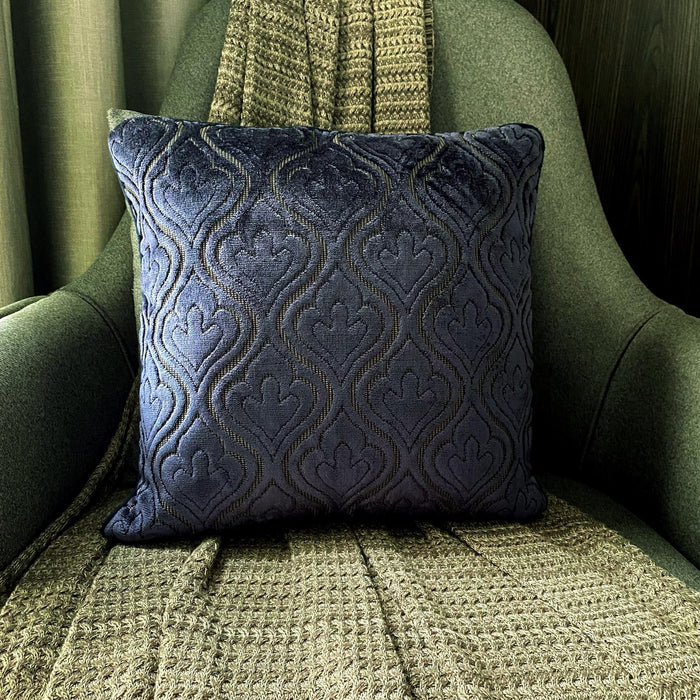 Velvet Majestic Blue - Blue Velvet Throw Pillow Cover