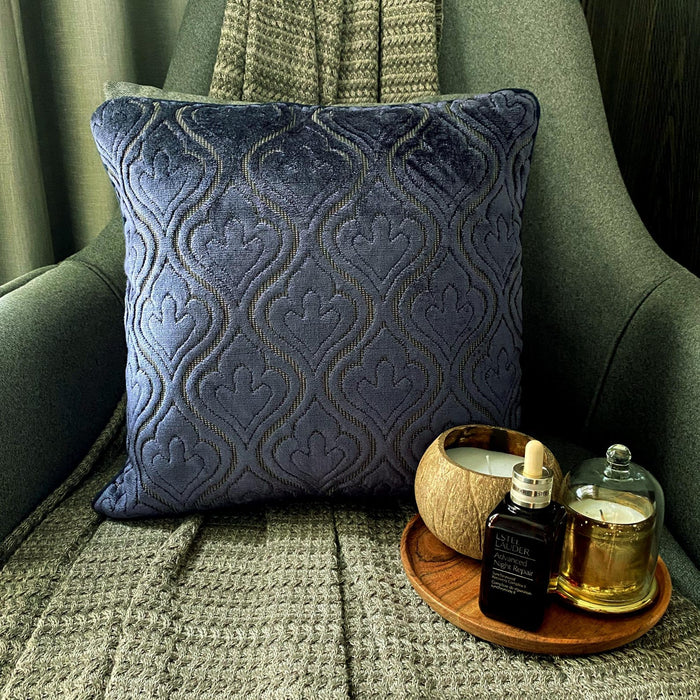 Velvet Majestic Blue - Blue Velvet Throw Pillow Cover