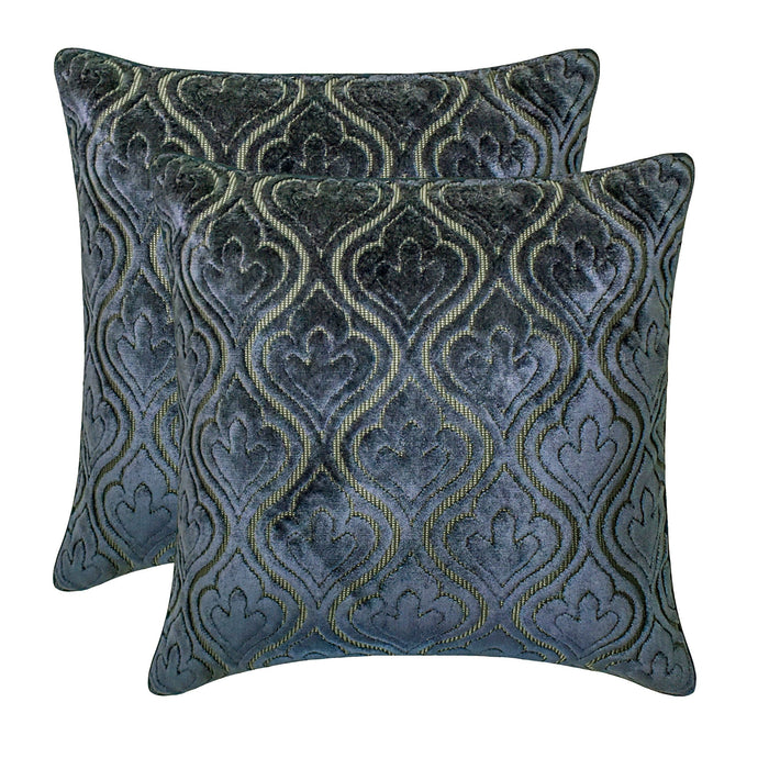 Velvet Majestic Blue - Blue Velvet Throw Pillow Cover