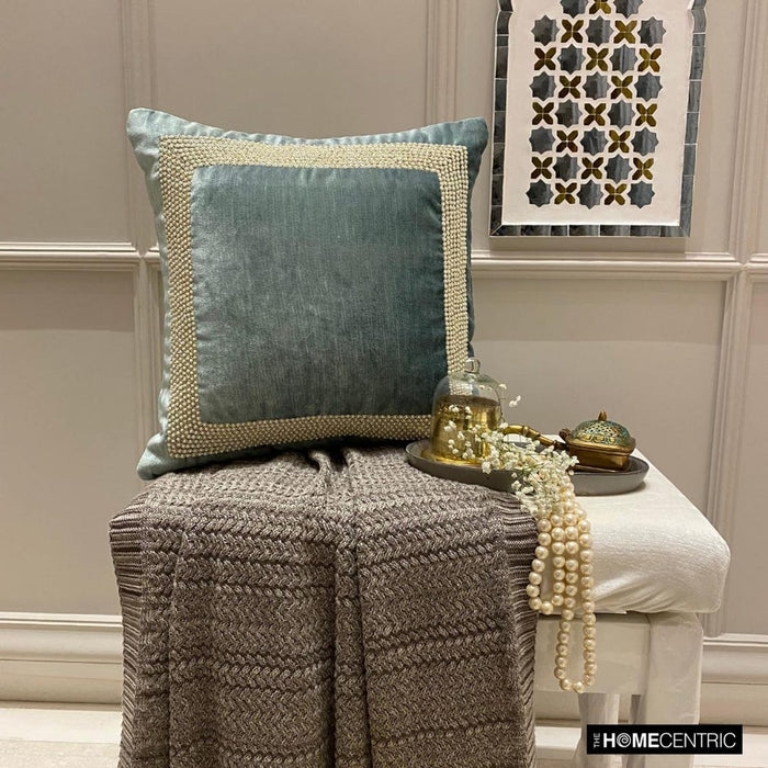 Velvet Pearlshine - Teal Velvet Throw Pillow Cover