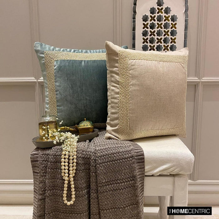 Velvet Pearlshine - Teal Velvet Throw Pillow Cover