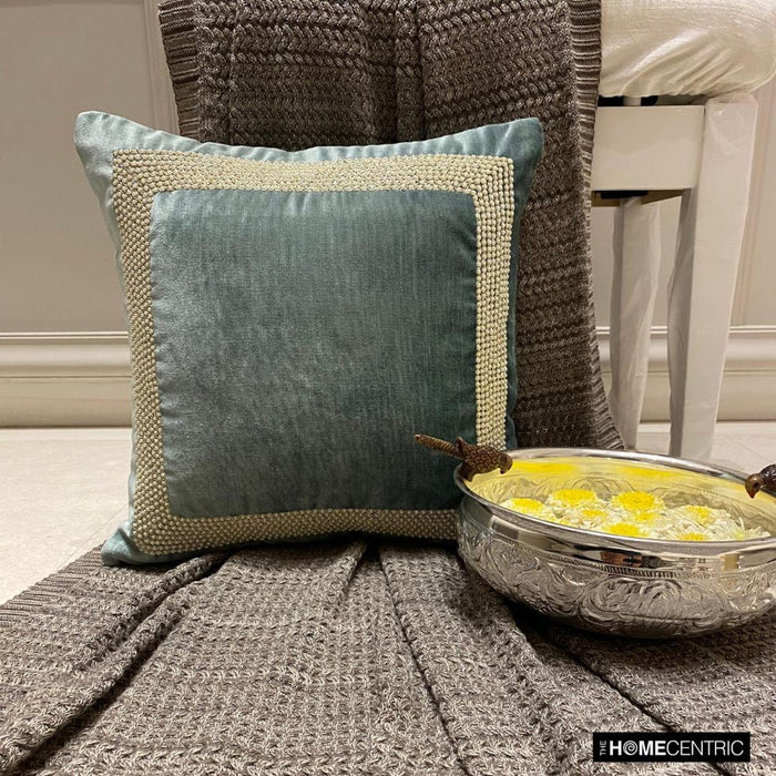 Velvet Pearlshine - Teal Velvet Throw Pillow Cover