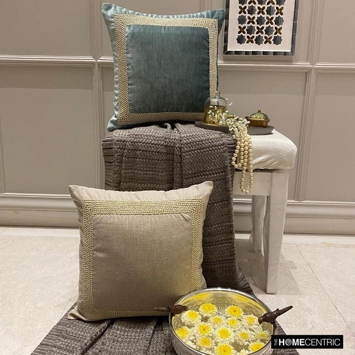Velvet Pearlshine - Teal Velvet Throw Pillow Cover